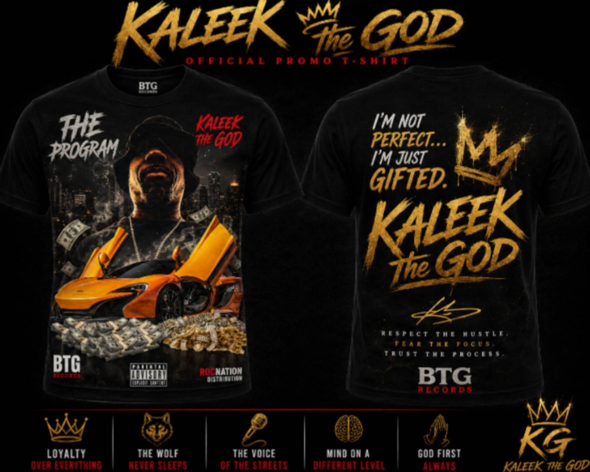 KALEEK the GOD official promo t-shirt